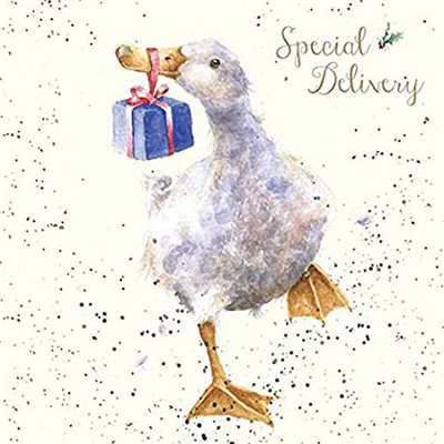 Wrendale Christmas Card - Special Delivery
